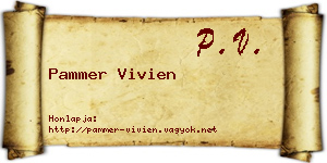 Pammer Vivien névjegykártya